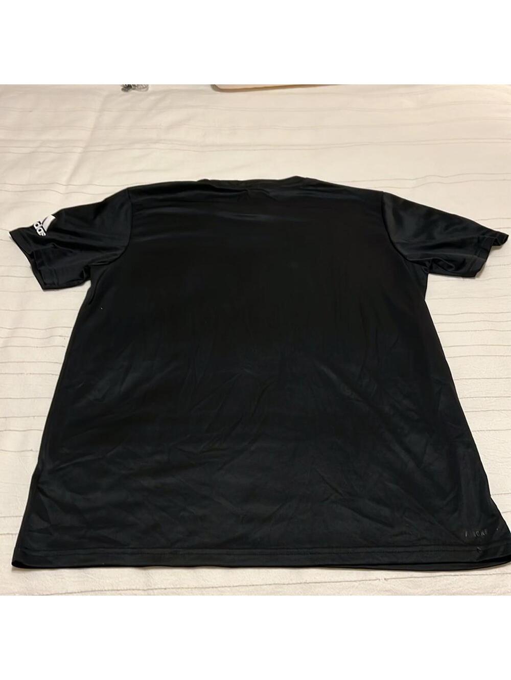 Adidas Climalite Black Crew Neck Performance Tee Men's Medium - Picture 6 of 6